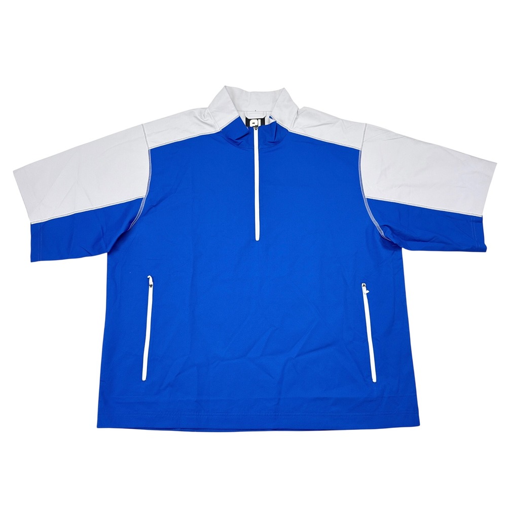 FootJoy Short Sleeve Golf Rain Jacket Mens Size 2XL Blue Gray Waterproof